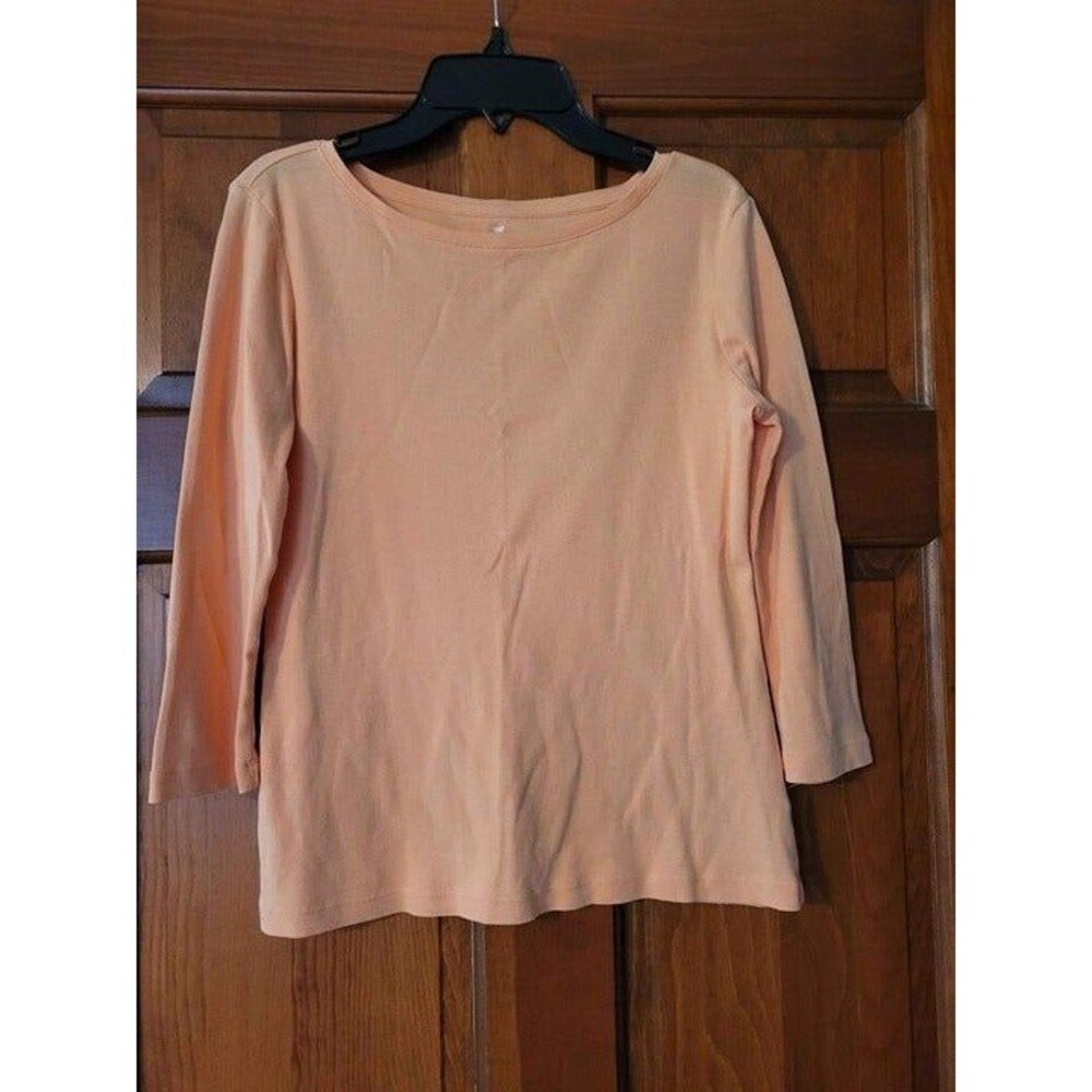 Women's XS Talbots 3/4 Sleeve Peach Top